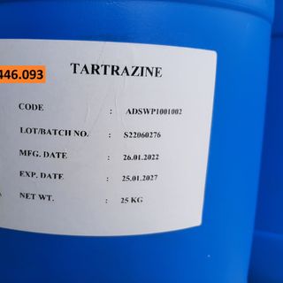 Màu thực phẩm, màu vàng chanh Tartrazine E102 sỉ lẻ giá sỉ