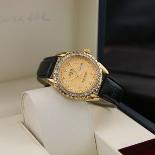 Đồng hồ nam dây da Pagini Rolex2266 mặt kính Sapphire hiển thị lịch ngày tháng -Thiết kế sang trọng Chống xước Chống Nước