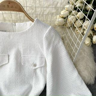 ĐẦM TAY BỒNG VẢI TWEED - NINO