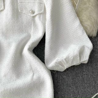 ĐẦM TAY BỒNG VẢI TWEED - NINO