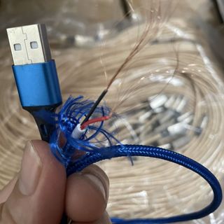Cáp dù in chữ sạc nhanh dài 2m (IPhone, Micro, TypeC)