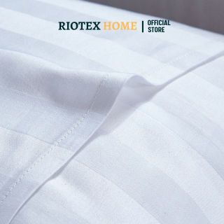 Vỏ gối RIOTEX trắng sọc T300 40x60, 50x70cm có bèo và không bèo