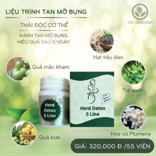 DETOX CELL HERD DETOX S LINmk khí ỳ FC xuấtgiảm mỡ bụng 5-8cm sau 14 ngày - hộp 55 viên Chính hãng giá sỉ