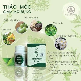 DETOX CELL HERD DETOX S LINmk khí ỳ FC xuấtgiảm mỡ bụng 5-8cm sau 14 ngày - hộp 55 viên Chính hãng