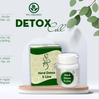 DETOX CELL HERD DETOX S LINmk khí ỳ FC xuấtgiảm mỡ bụng 5-8cm sau 14 ngày - hộp 55 viên Chính hãng
