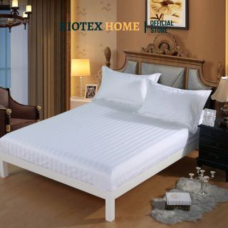 T300 Tấm Trải Giường RIOTEX Trắng Sọc cao cấp đủ kích thước