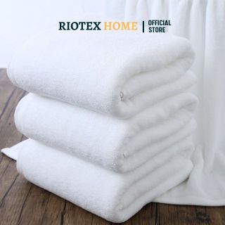 {Sale sập sàn}Khăn Tay, Khăn Mặt, Khăn Tắm RIOTEX màu trắng cotton 100% siêu hút nước