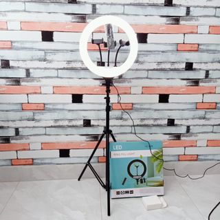 Đèn Livestream YQ360 Size + Kẹp Điện Thoại, Đèn Hỗ Trợ Chụp Ảnh - Make up - Quay Tiktok
