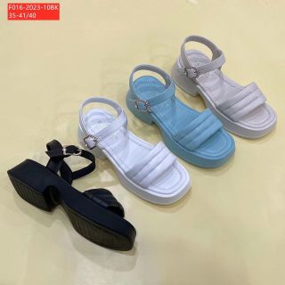Sandal nữ chất da mềm đế bánh mỳ êm chân F016