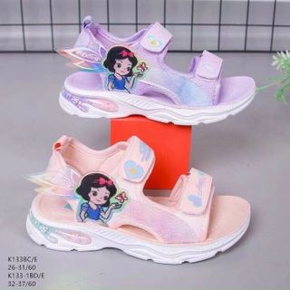 Sandal trẻ em quai dán họa tiết công chúa bạch tuyết k133 giá sỉ