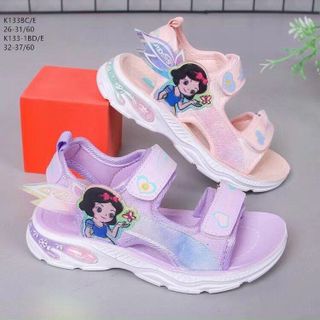 Sandal trẻ em quai dán họa tiết công chúa bạch tuyết k133