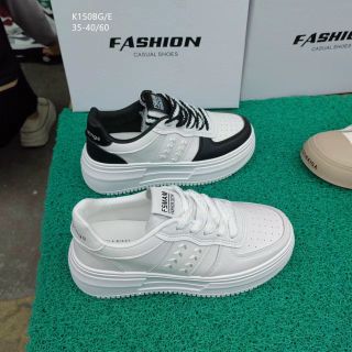Giày thể thao nữ đế cao chất da mềm êm chân K150