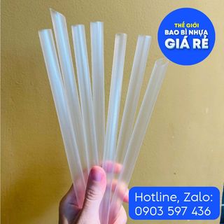 Sỉ Ống hút Trắng phi 6, phi 8, ống hút trân châu trắng phi 12 cao cấp có màng và không màng 500g 1 bịch/ 1 gói 10 bịch