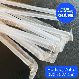 Sỉ Ống hút Trắng phi 6, phi 8, ống hút trân châu trắng phi 12 cao cấp có màng và không màng 500g 1 bịch/ 1 gói 10 bịch