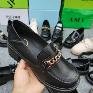 Giày lười nữ chất da mềm êm chân K155