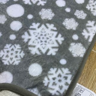 Thảm lông xuất Nhật 40x60cm, chùi chân, để phòng tắm, nhà bếp, trang trí nhà cửa, họa tiết bông tuyết [XÁM]-có thể lót cho pet nằm