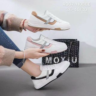 Giày thể thao nữ màu trắng chất da mềm R007