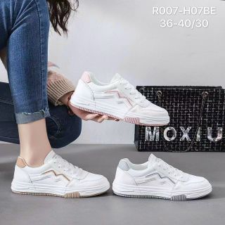 Giày thể thao nữ màu trắng chất da mềm R007