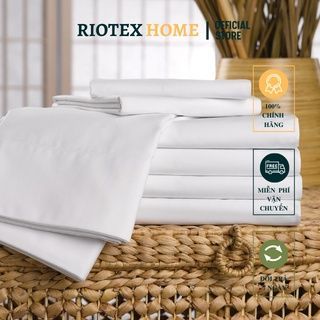 Vỏ Chăn Trắng Trơn Cotton Khách Sạn RIOTEX