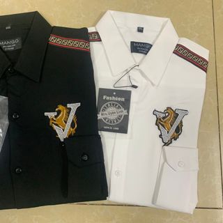 Áo Sơ Mi Thêu Có Dây Họa Tiết