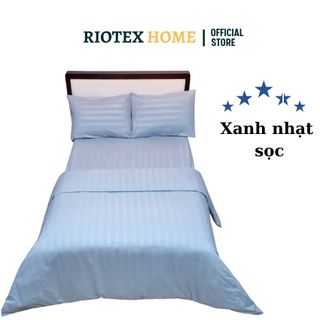 Drap - Ga màu sọc 3 phân Riotex cho nhà nghỉ khách sạn dành cho nệm 5 - 35cm
