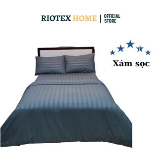 Drap - Ga màu sọc 3 phân Riotex cho nhà nghỉ khách sạn dành cho nệm 5 - 35cm