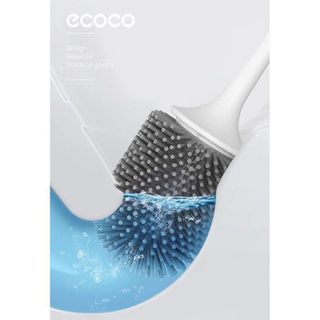 Cọ Vệ Sinh ECOCO E2023, Chổi Rửa Toilet Silicon Dán Tường Có Nắp Đậy Chống Bắn Nước giá sỉ