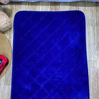 Thảm lông xuất Nhật 40x60cm, chùi chân, để phòng tắm, nhà bếp, trang trí nhà cửa [XANH DƯƠNG]-có thể lót cho pet nằm giá sỉ