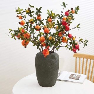 Cành Lựu Nhựa 7 Trái Decor Trang Trí