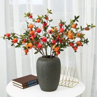 Cành Lựu Nhựa 7 Trái Decor Trang Trí