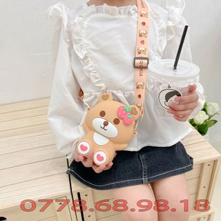 Mua sỉ túi đeo chéo cho bé gái dễ thương hình thỏ, gấu chất liệu da PU