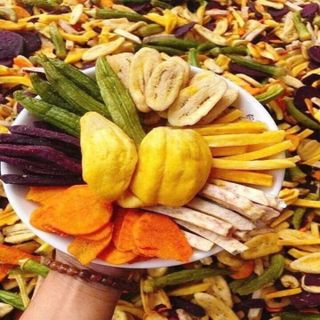 Trái cây sấy thập cẩm không đường đặc sản Đà Lạt hàng xuất khẩu nguyên miếng giòn rụm