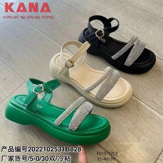 Sandal nữ quai ngang đính hạt kim tuyến F015