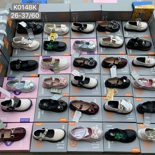 Giày búp bê trẻ em chất da phối quang ngang dán đẹp K014