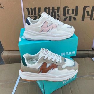Giày thể thao nữ chất da mềm phối lưới đẹp K168