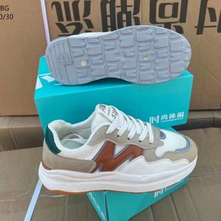 Giày thể thao nữ chất da mềm phối lưới đẹp K168