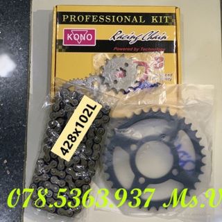 Bộ KONO dĩa, xích (sên), nhông phay Honda Dream - Future