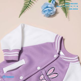 [CHÍNH HÃNG] Áo khoác bomber Toonooz trẻ em nỉ trần bông hot trend bé gái AK13-BG1201 size 3-8 tuổi