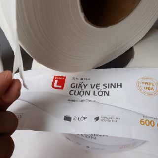 Giấy vệ sinh cuộn lớn Choice L 600g CL600 Lotte thần thánh Hỏa tốc TPHCM