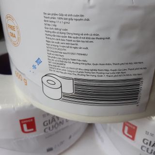 Giấy vệ sinh cuộn lớn Choice L 600g CL600 Lotte thần thánh Hỏa tốc TPHCM