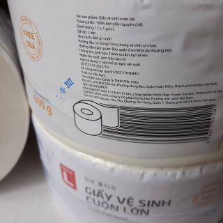 Giấy vệ sinh cuộn lớn Choice L 600g CL600 Lotte thần thánh Hỏa tốc TPHCM