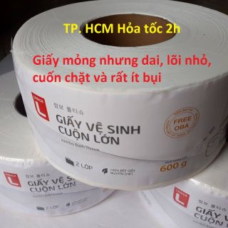 Giấy vệ sinh cuộn lớn Choice L 600g CL600 Lotte thần thánh Hỏa tốc TPHCM