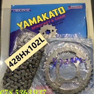 Bộ YAMAKATO dĩa, xích (sên), nhông phay Honda Dream - Future