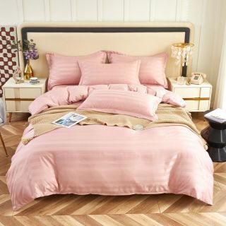 Bộ chăn ga gối Cotton Kẻ khách sạn, Homestay