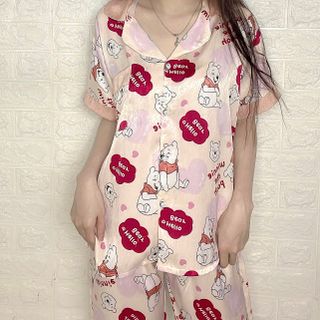 Chuyên sỉ, lẻ bộ đồ ngủ Pijama, Vải Lụa Xước hàng loại 1 đẹp siêu cấp, vải dày mặc thoáng mát, co dãn thoải mái XN1