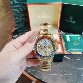 ĐỒNG HỒ ROLLEX NAM ĐÁ MÀU TRJNG CẤP