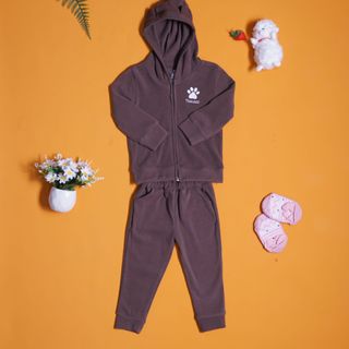 [CHÍNH HÃNG] Bộ đồ trẻ em unisex Toonooz chất liệu nhung tăm có mũ kéo khóa BD50-UN1301 size 09 tháng-3 tuổi