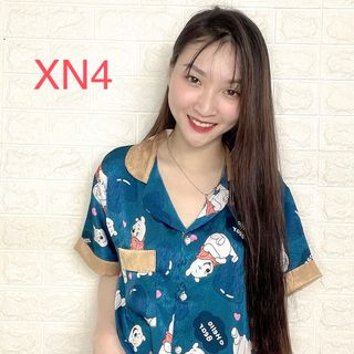 Chuyên sỉ, lẻ bộ đồ ngủ Pijama, Vải Lụa Xước hàng loại 1 đẹp siêu cấp, vải dày mặc thoáng mát, co dãn thoải mái XN4
