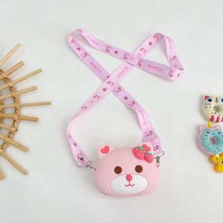 Mua sỉ túi đeo chéo cho bé gái dễ thương hình thỏ, gấu chất liệu da PU - kèm đây đeo