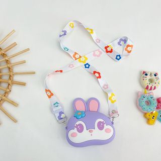 Mua sỉ túi đeo chéo cho bé gái dễ thương hình thỏ, gấu chất liệu da PU - kèm đây đeo